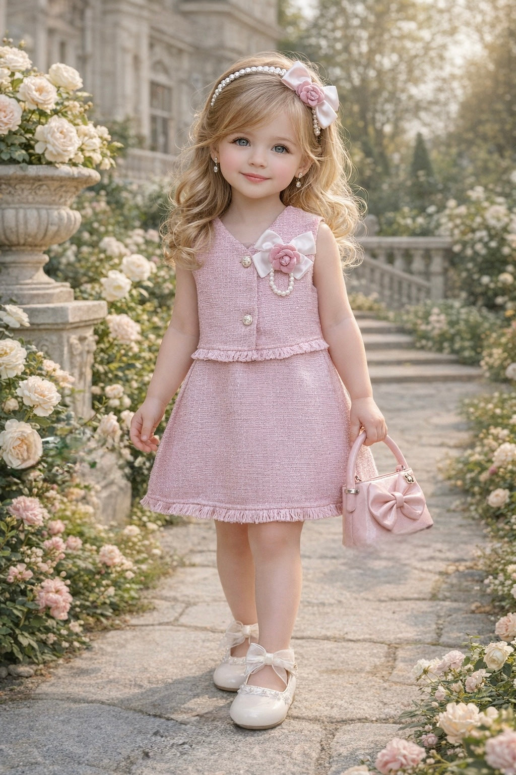 Rose Pearl Elegance Party CO-ords set
