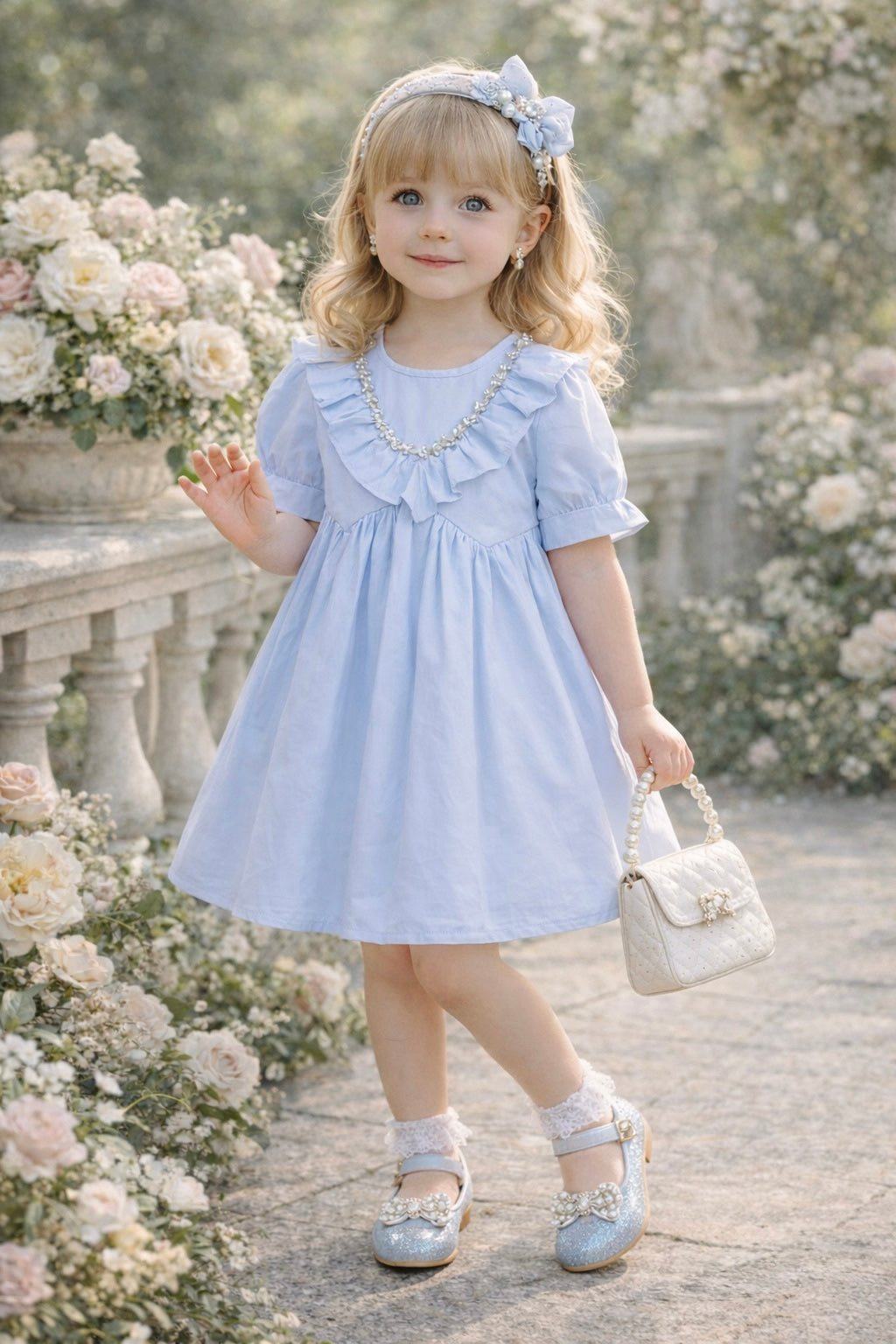 Pearl Frill Party Dress