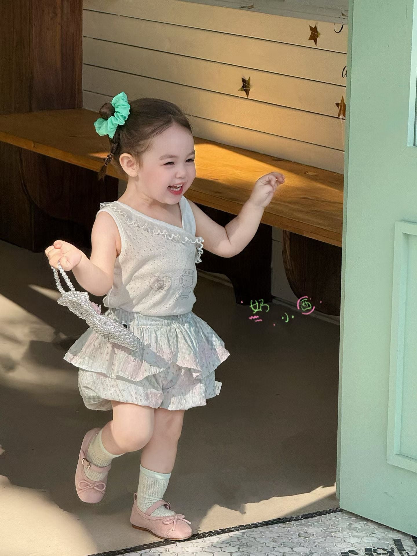 Teddy Patch Bloomer Set