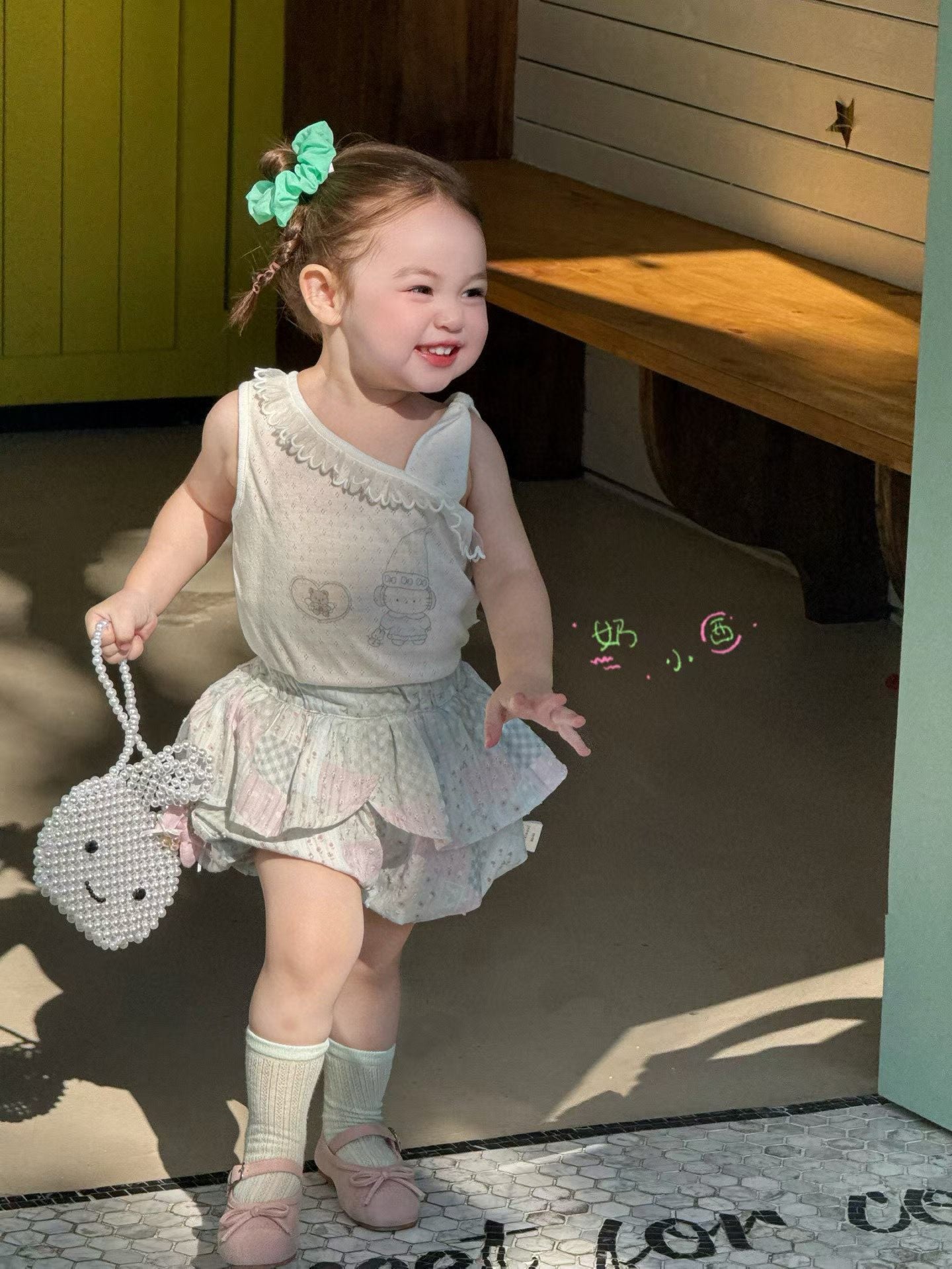 Teddy Patch Bloomer Set