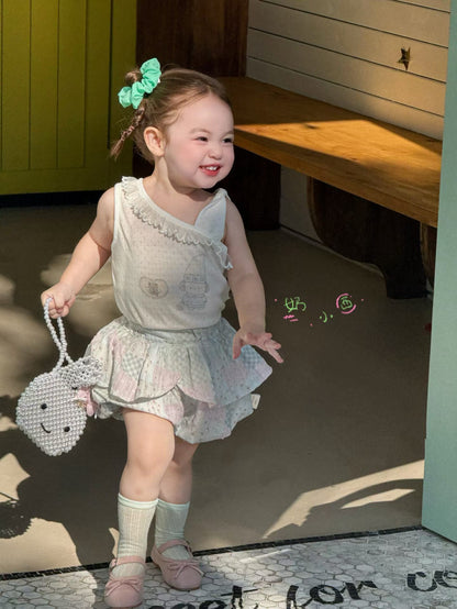 Teddy Patch Bloomer Set