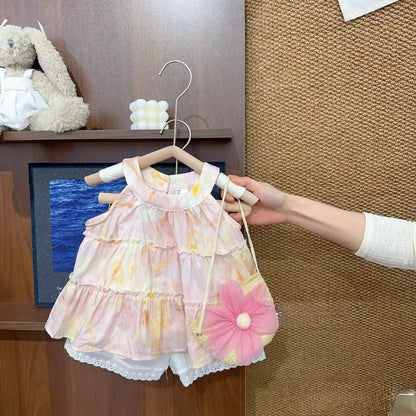 Blossom Breeze Co-Ord Set with sling bag