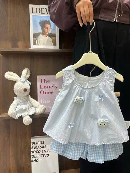 Hello Kitty Gingham Shorts Set