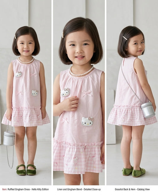 Kitty Charm Ruffle Dress