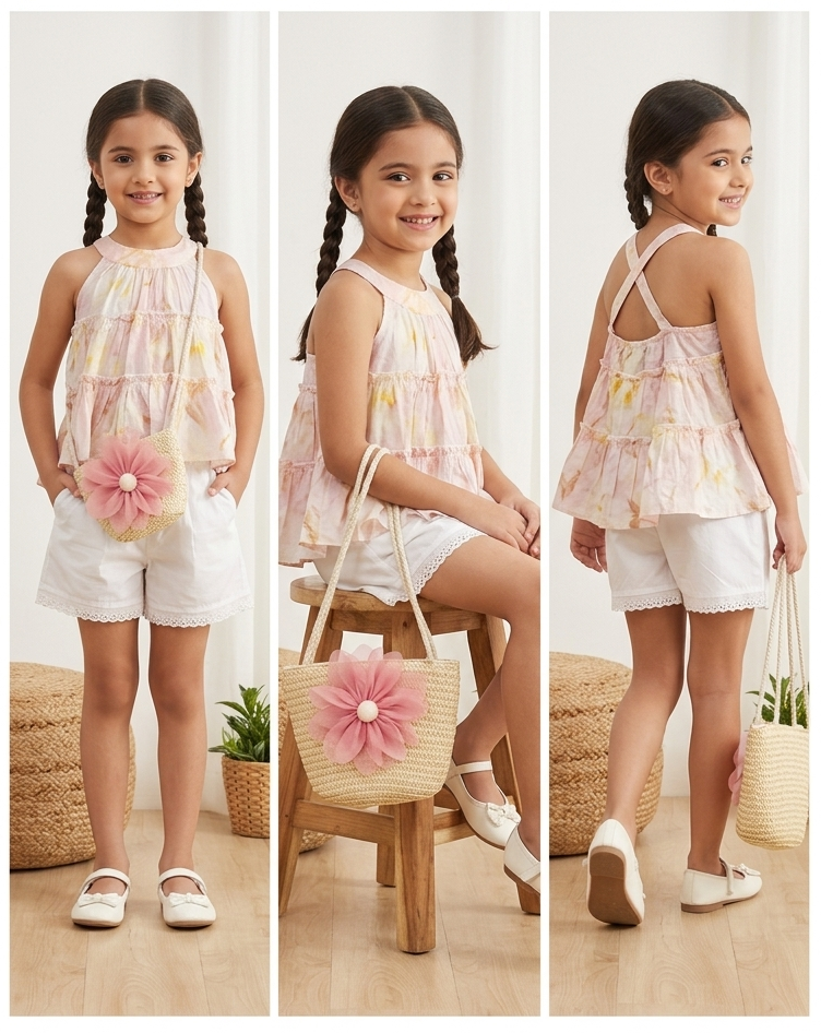 Blossom Breeze Co-Ord Set with sling bag