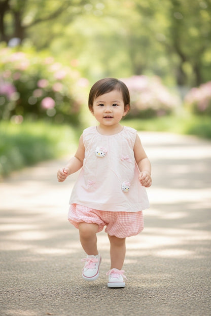 Hello Kitty Gingham Shorts Set