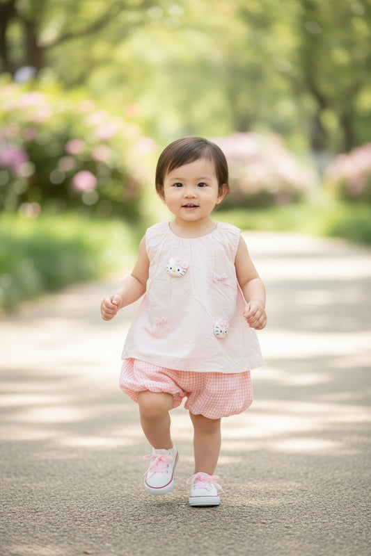 Hello Kitty Gingham Shorts Set