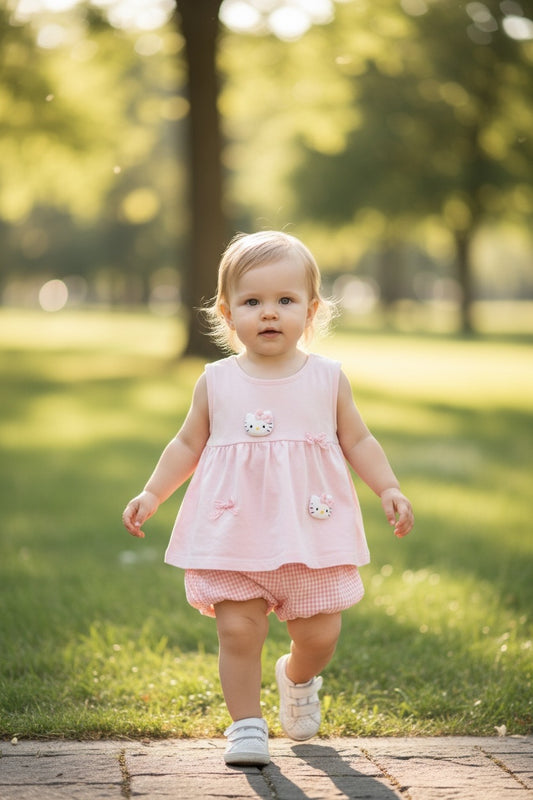 Hello Kitty Gingham Shorts Set