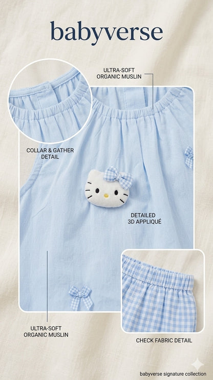 Hello Kitty Gingham Shorts Set