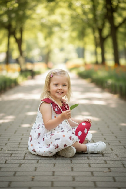 Mushroom Charm Baby Dress Set