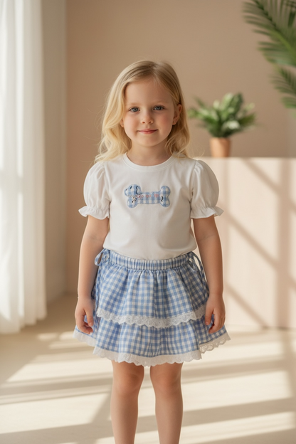Gingham Layered Skirt Set
