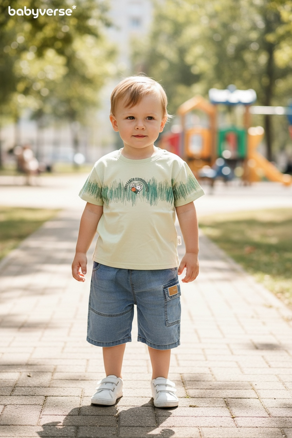 Ocean Splash Cargo Shorts Set