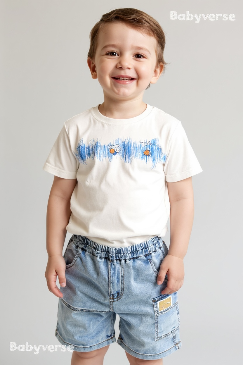 Ocean Splash Cargo Shorts Set