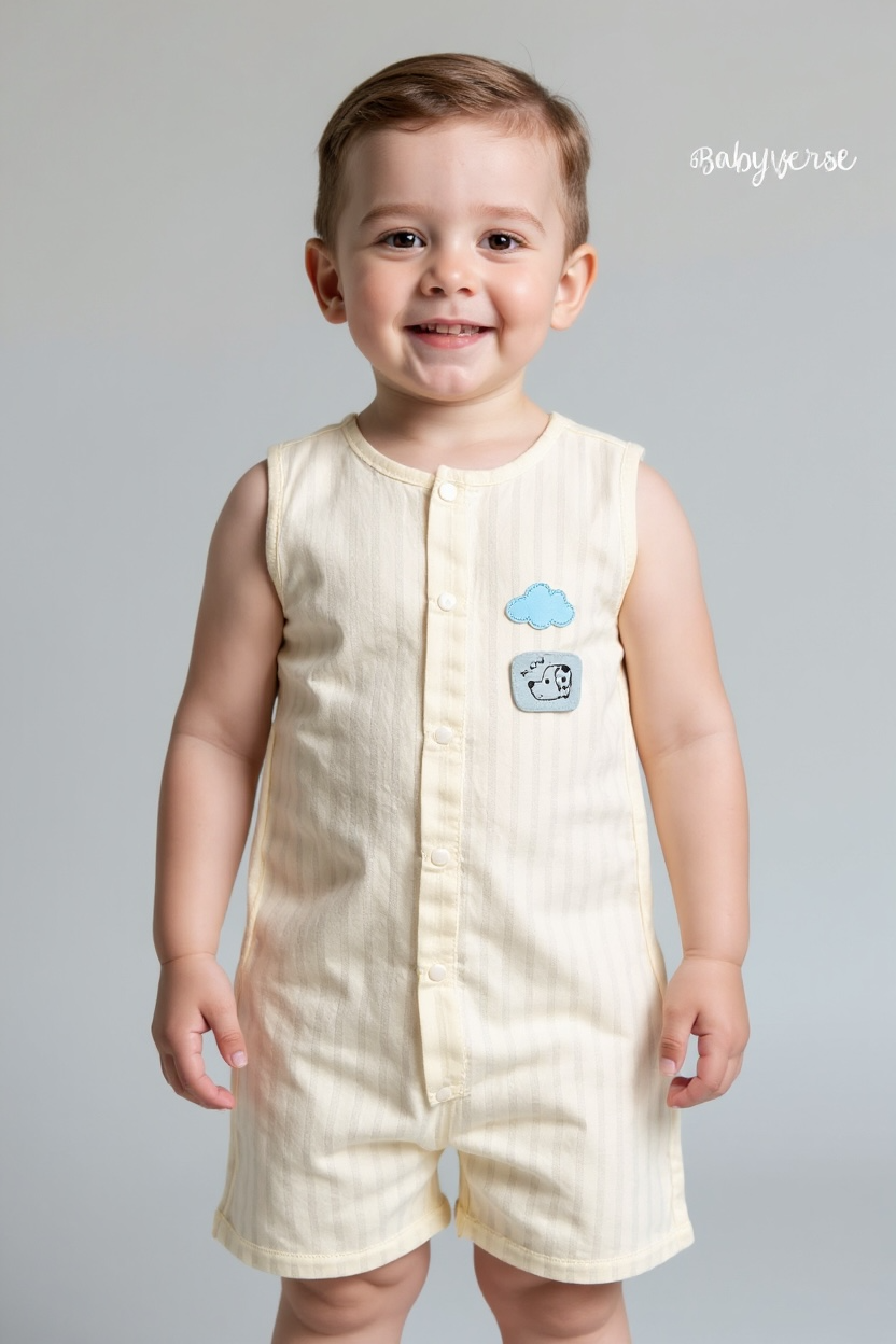 Dreamy Cloud Sleeveless Romper