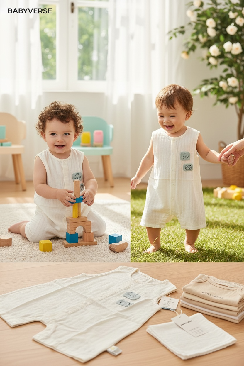 Dreamy Cloud Sleeveless Romper