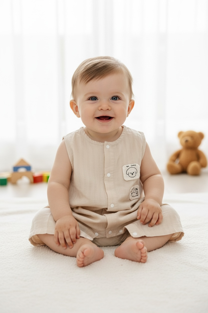 Dreamy Cloud Sleeveless Romper