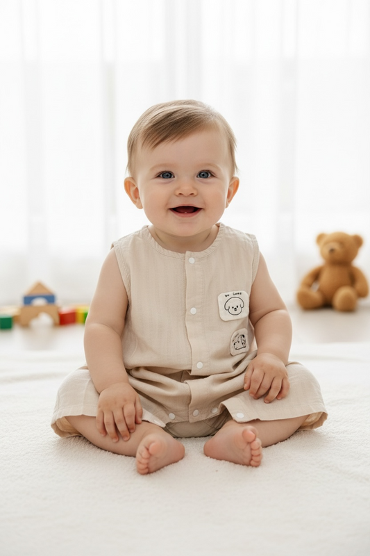 Dreamy Cloud Sleeveless Romper