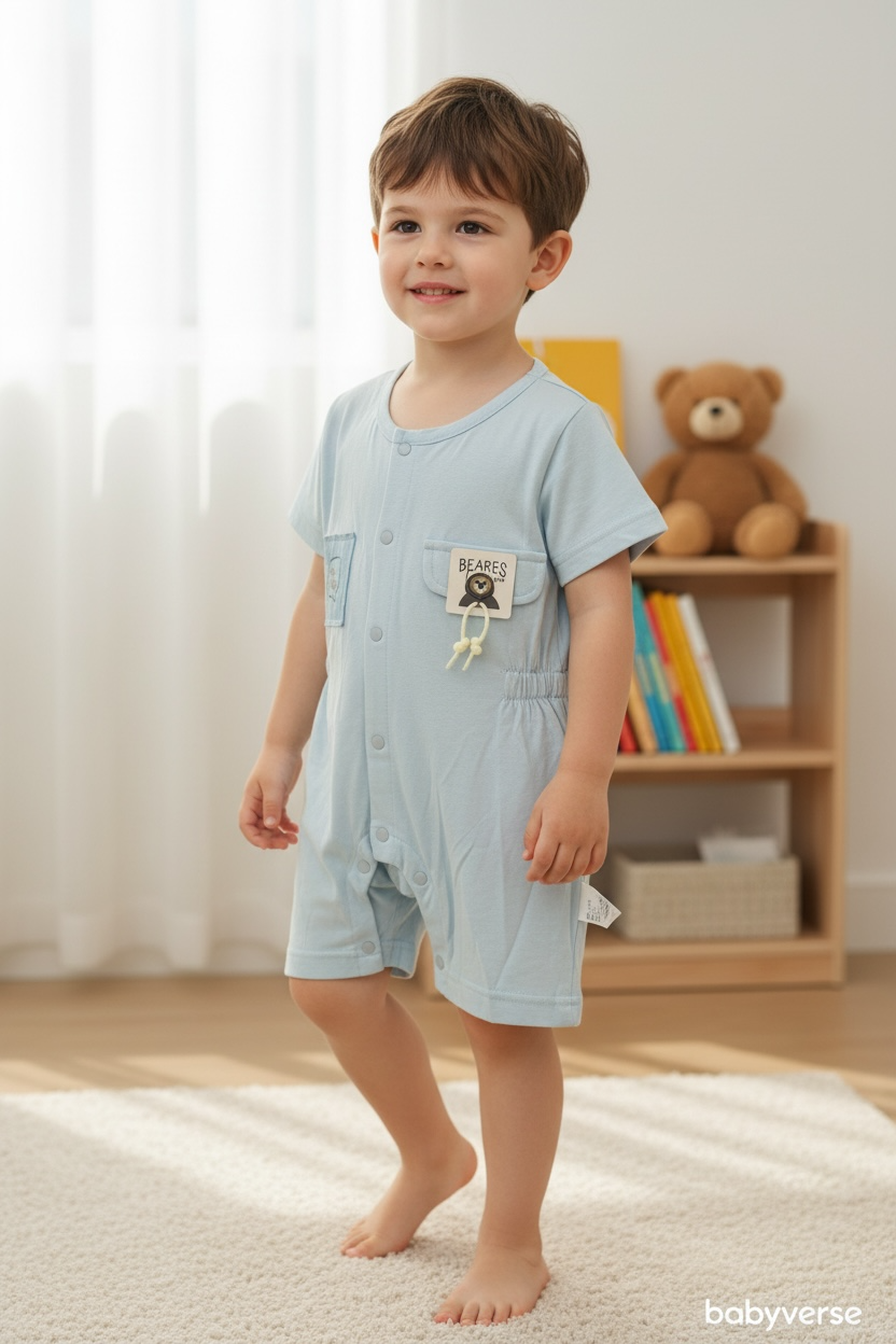Bear Pocket Summer Romper