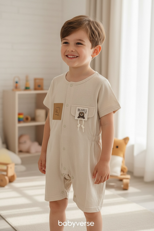 Bear Pocket Summer Romper