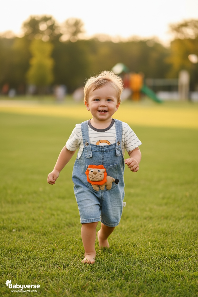 Roaring Lion Denim Dungaree Set