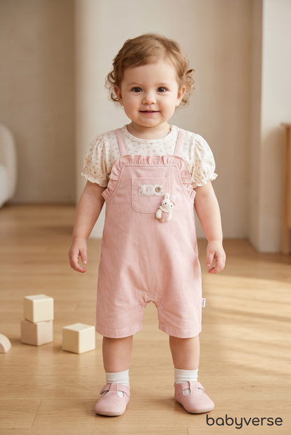 Happy Puppy Pinafore Dungaree Set