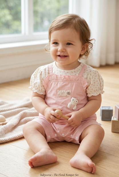 Happy Puppy Pinafore Dungaree Set