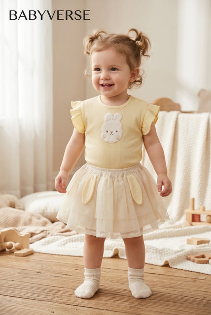 BabyVerse Bunny Tulle Skirt Set