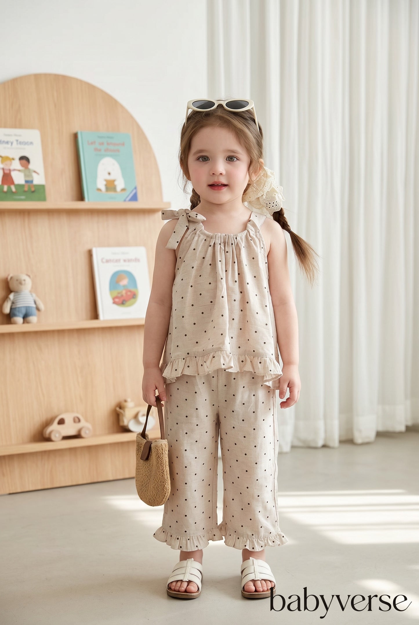 Polka Charm Ruffle Co-Ord Set