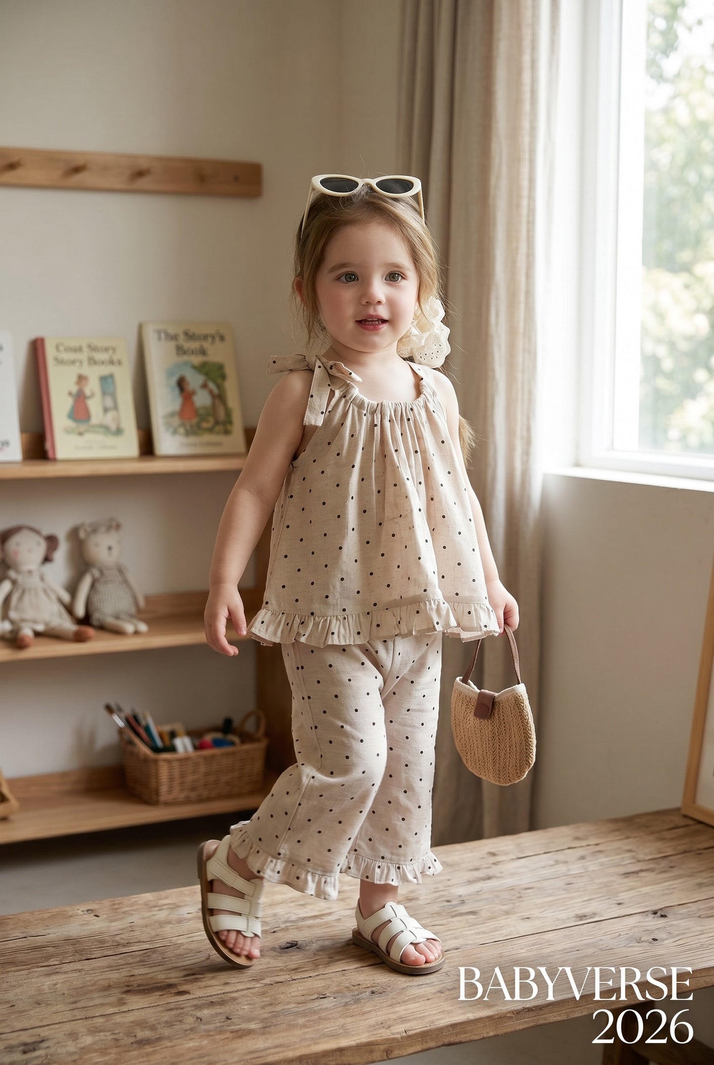 Polka Charm Ruffle Co-Ord Set