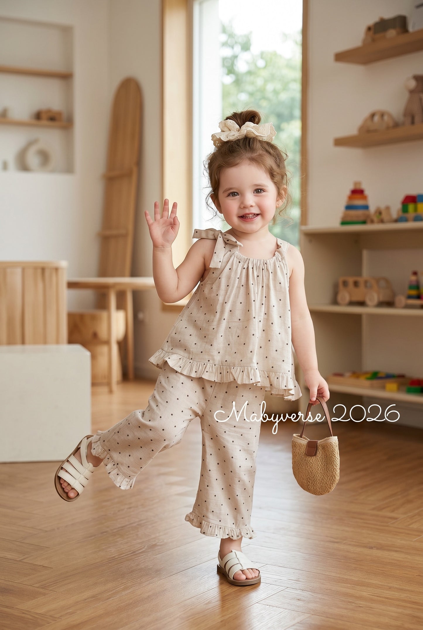 Polka Charm Ruffle Co-Ord Set