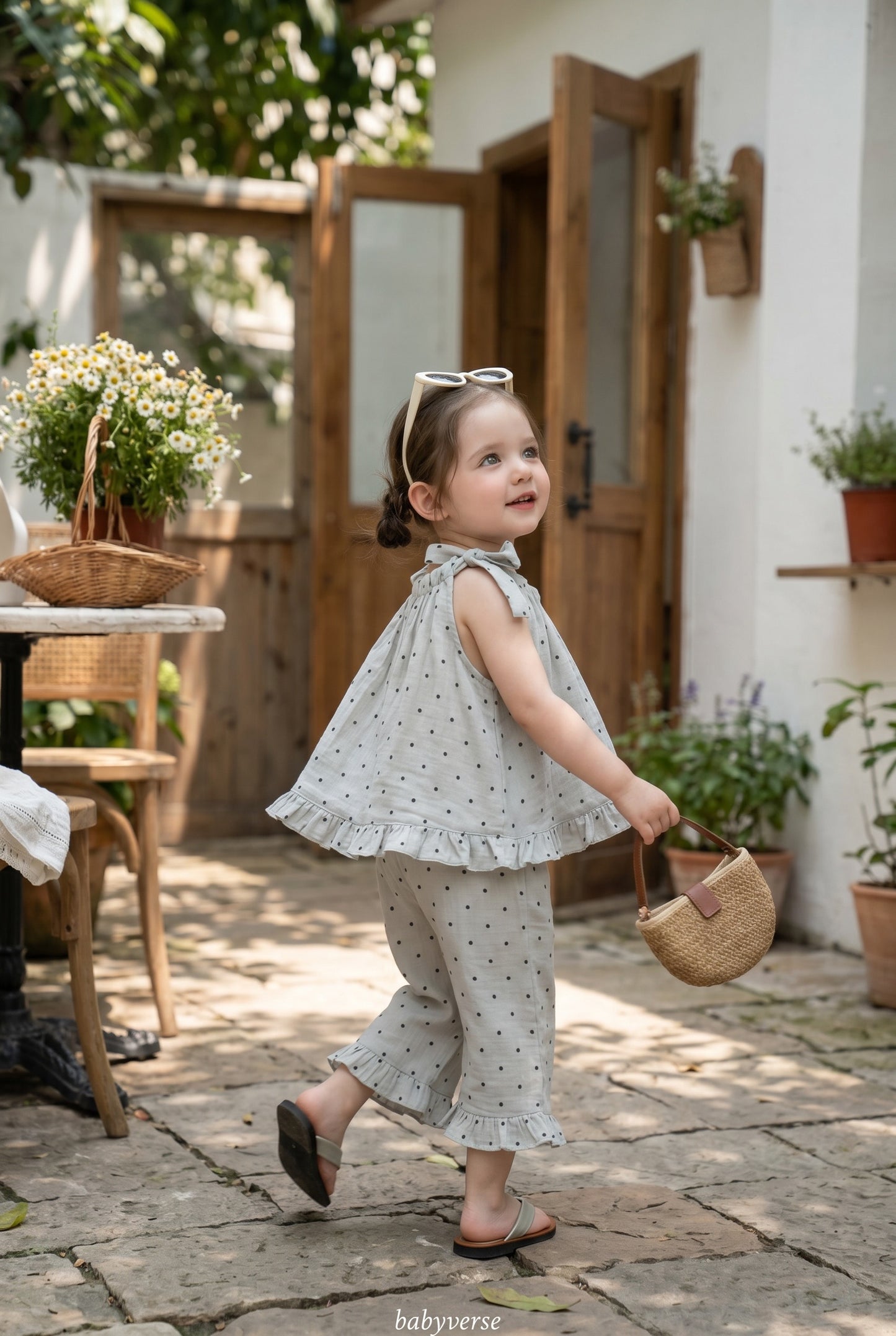 Polka Charm Ruffle Co-Ord Set