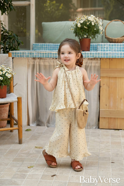 Polka Charm Ruffle Co-Ord Set