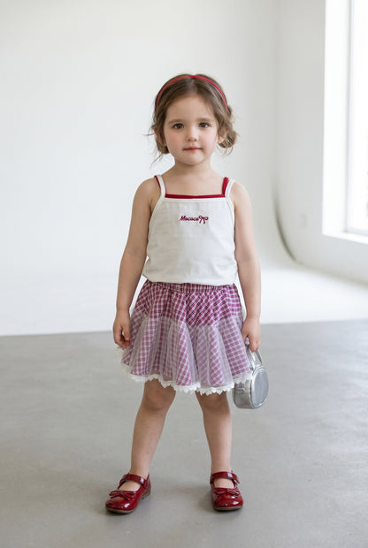 Gingham Twirl Skirt Set