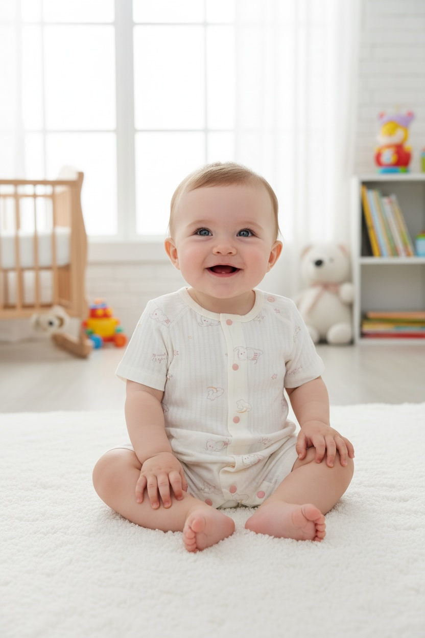 Premium Ribbed Cotton Baby Romper