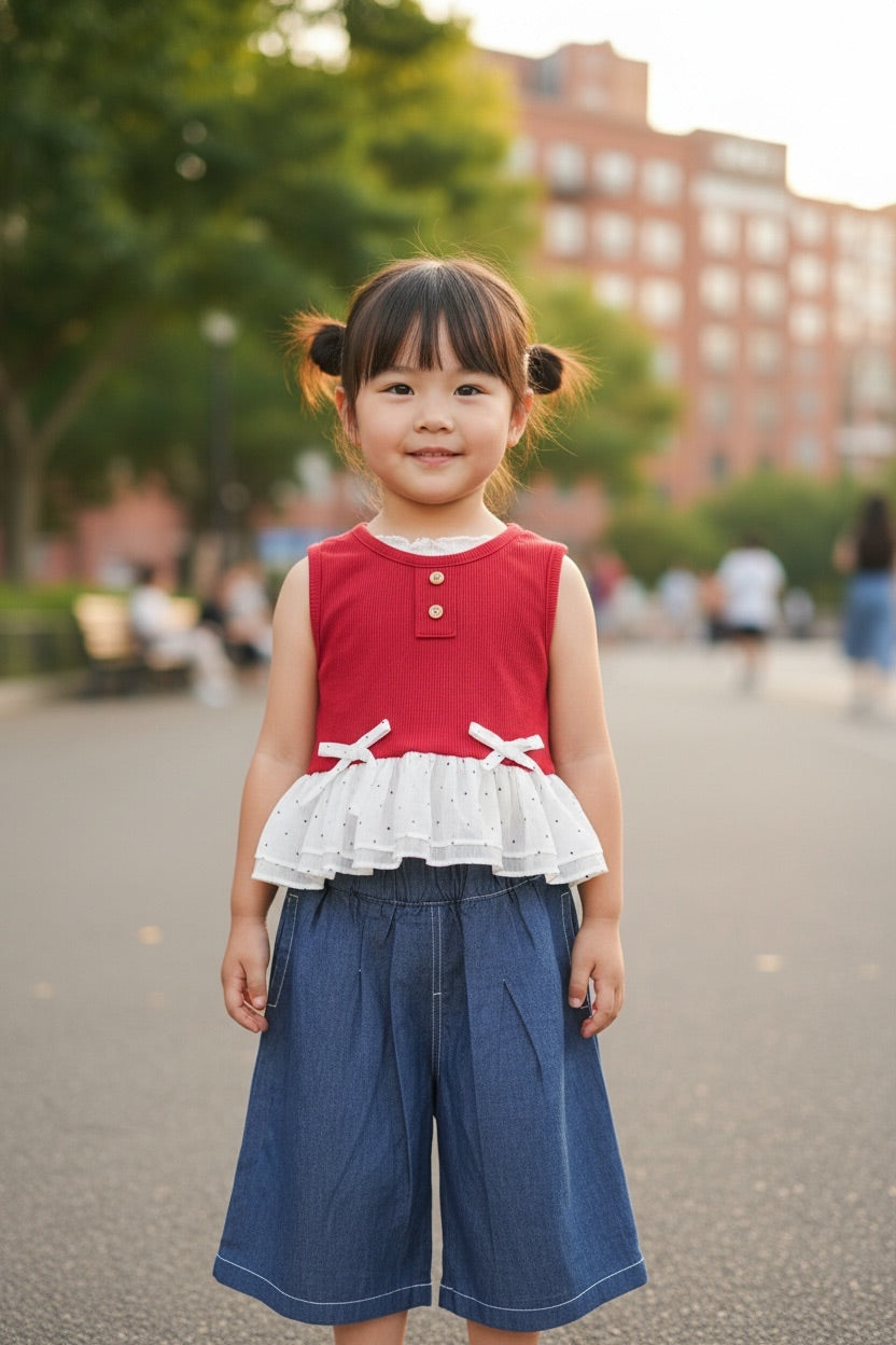 Daisy Frill Denim Co-Ord Set