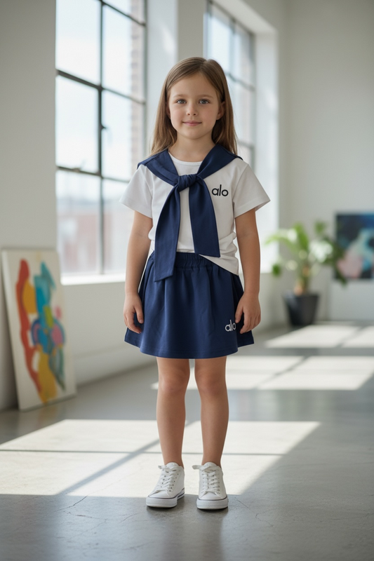 BabyVerse Sailor Bow Skirt Set