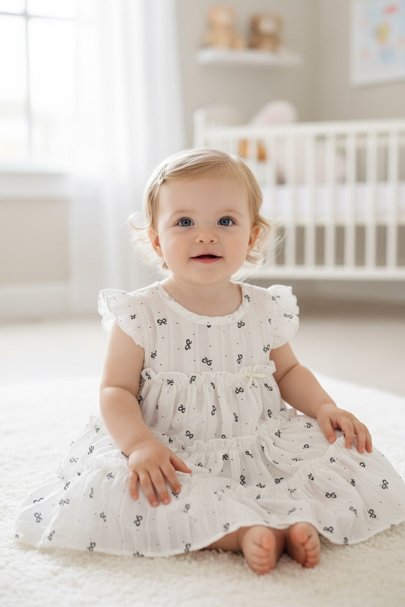Premium Cotton Tiered Ruffle Dress Sleepwear