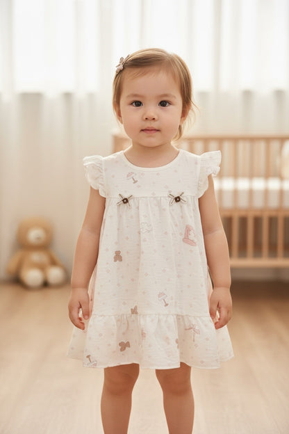 Premium Cotton Flutter Sleeve Baby Sleepwear