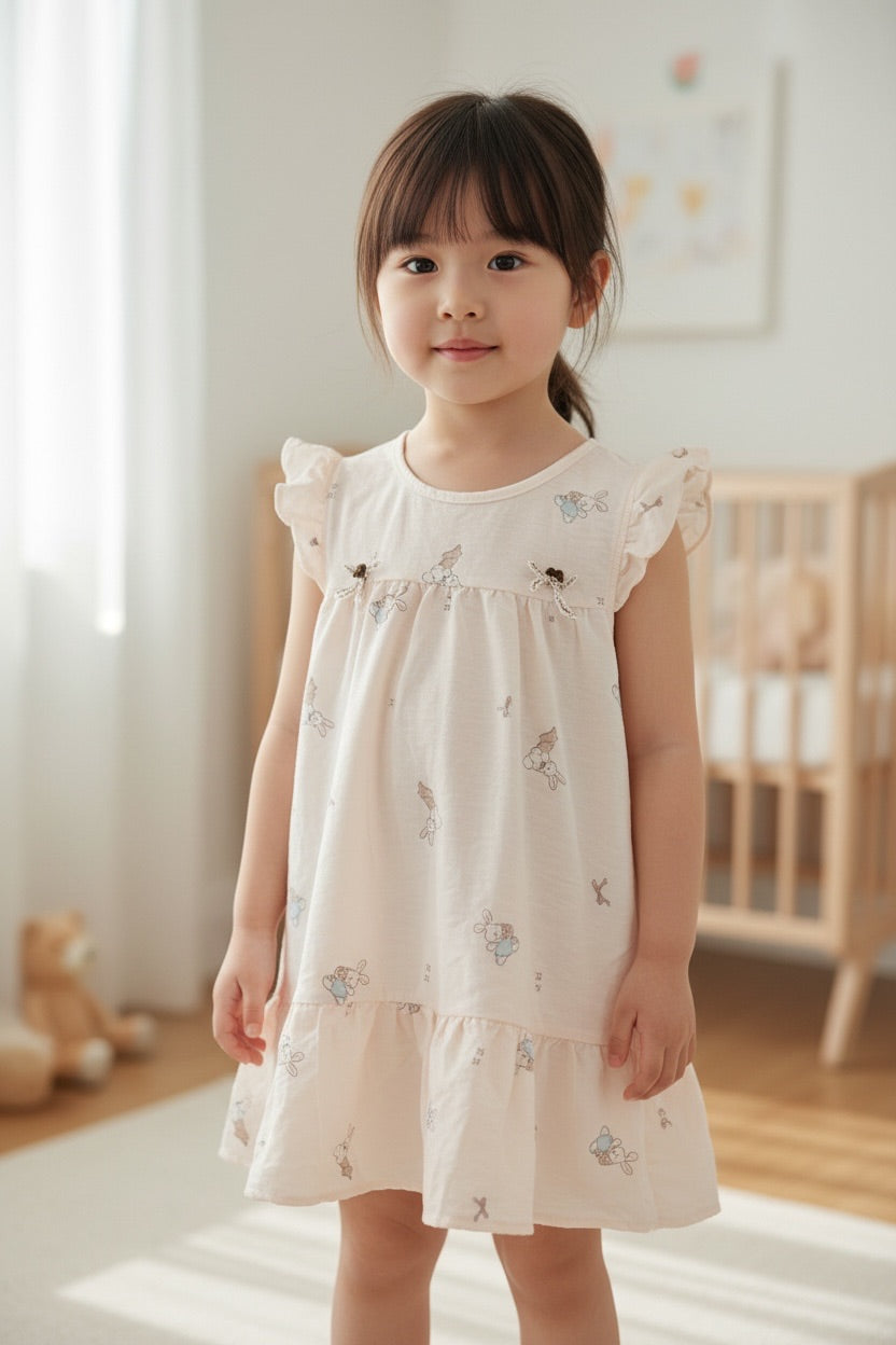Premium Cotton Flutter Sleeve Baby Sleepwear