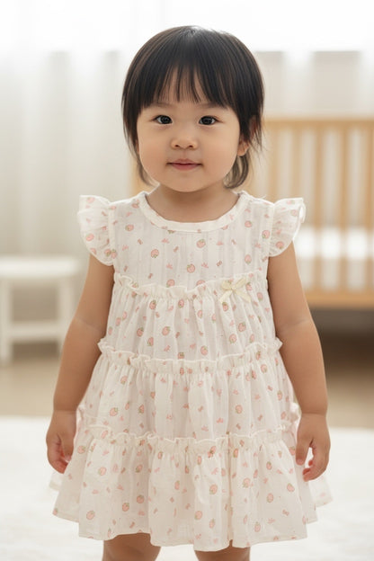 Premium Cotton Tiered Ruffle Dress Sleepwear