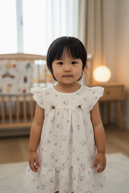Premium Cotton Flutter Sleeve Baby Sleepwear