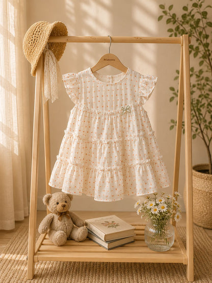 Premium Cotton Tiered Ruffle Dress Sleepwear