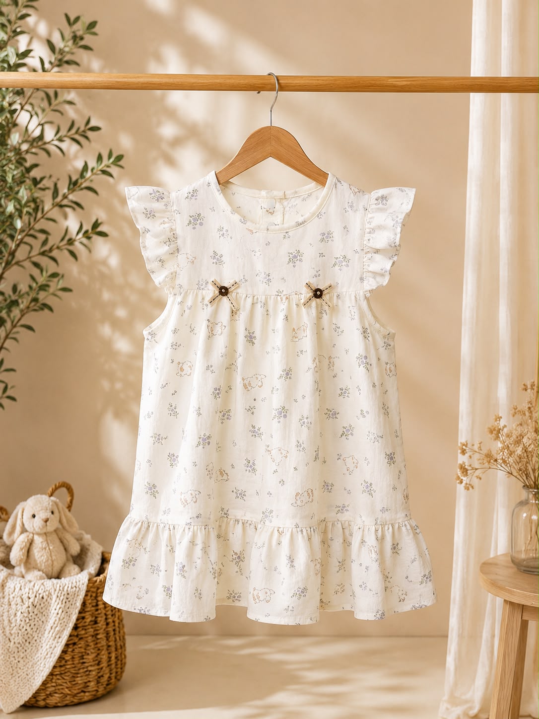 Premium Cotton Flutter Sleeve Baby Sleepwear