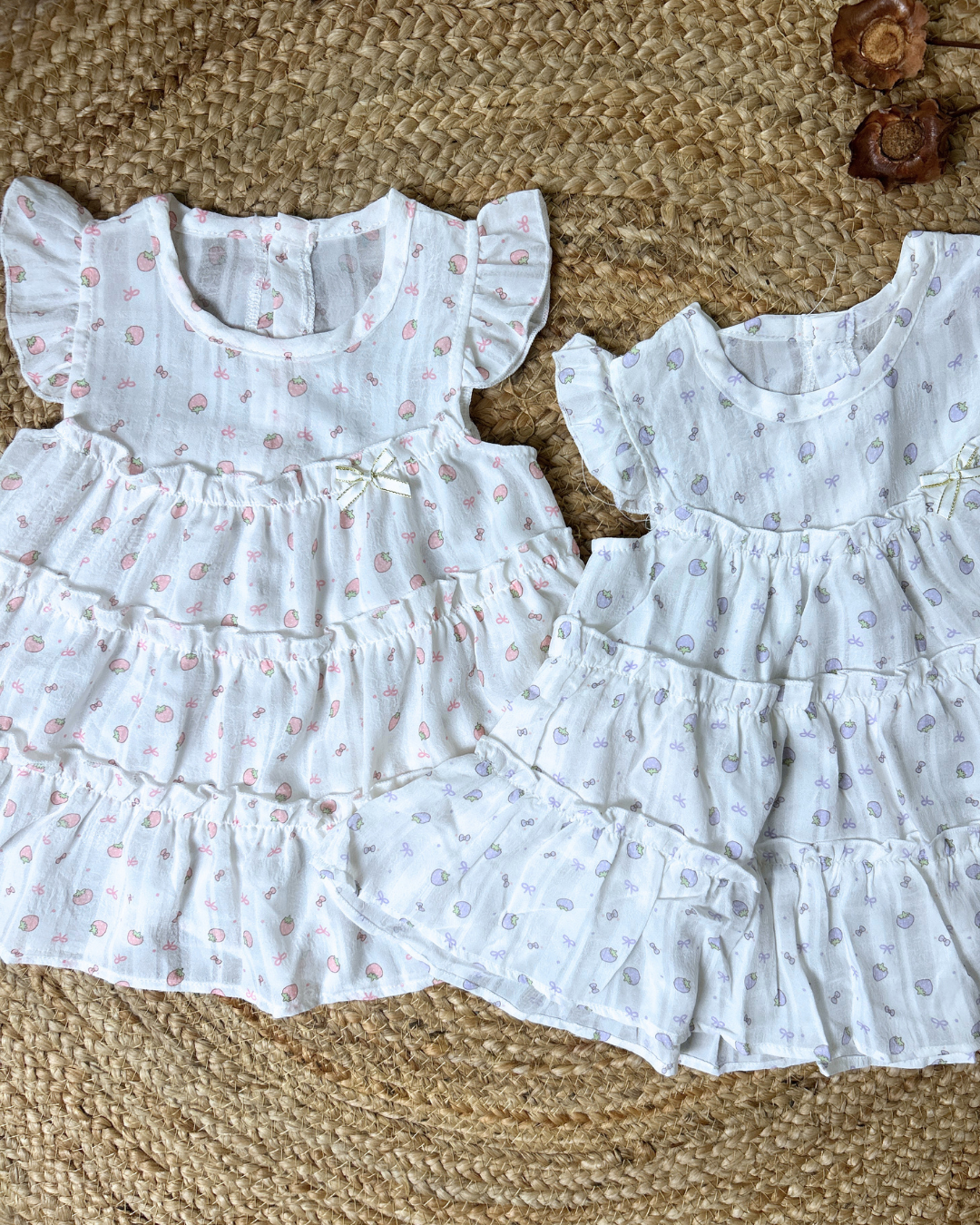 Premium Cotton Tiered Ruffle Dress Sleepwear