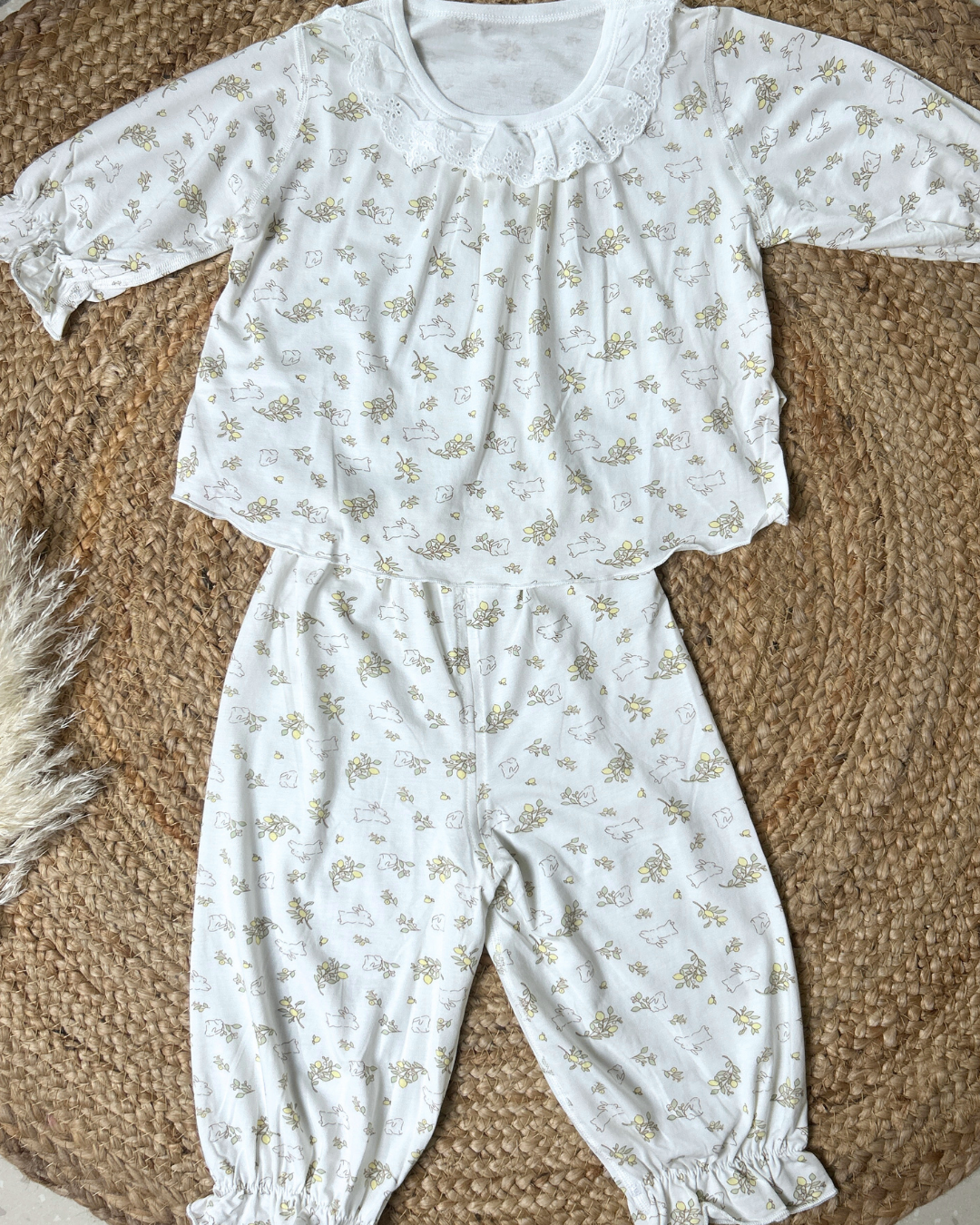 Lace Collar Cotton Lounge Set