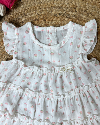 Premium Cotton Tiered Ruffle Dress Sleepwear