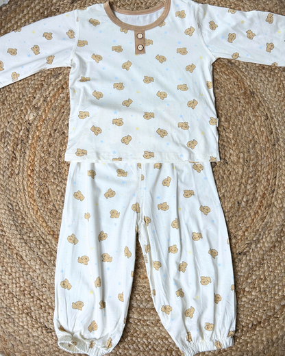 Teddy Dreams Cotton Night Suit