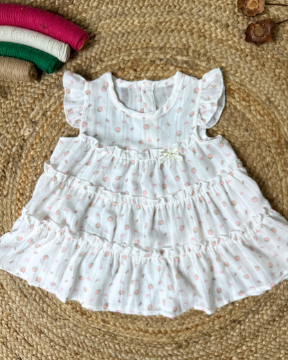 Premium Cotton Tiered Ruffle Dress Sleepwear