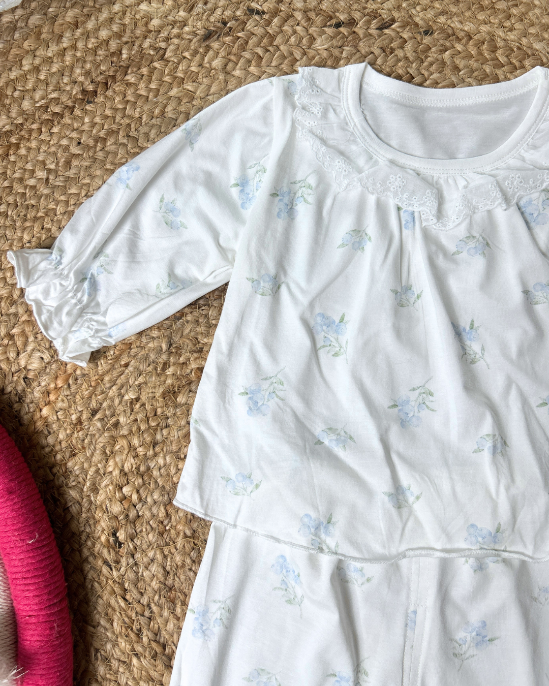 Lace Collar Cotton Lounge Set