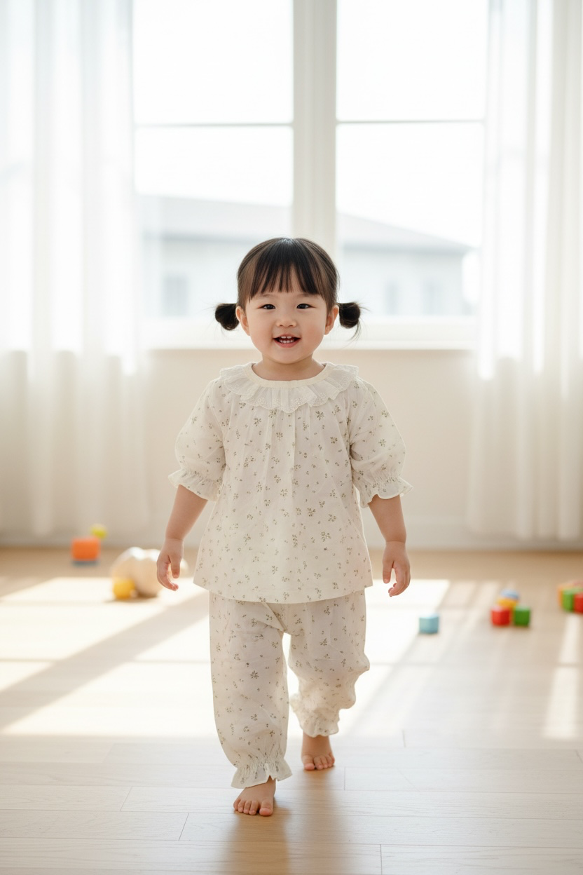 Lace Collar Cotton Lounge Set